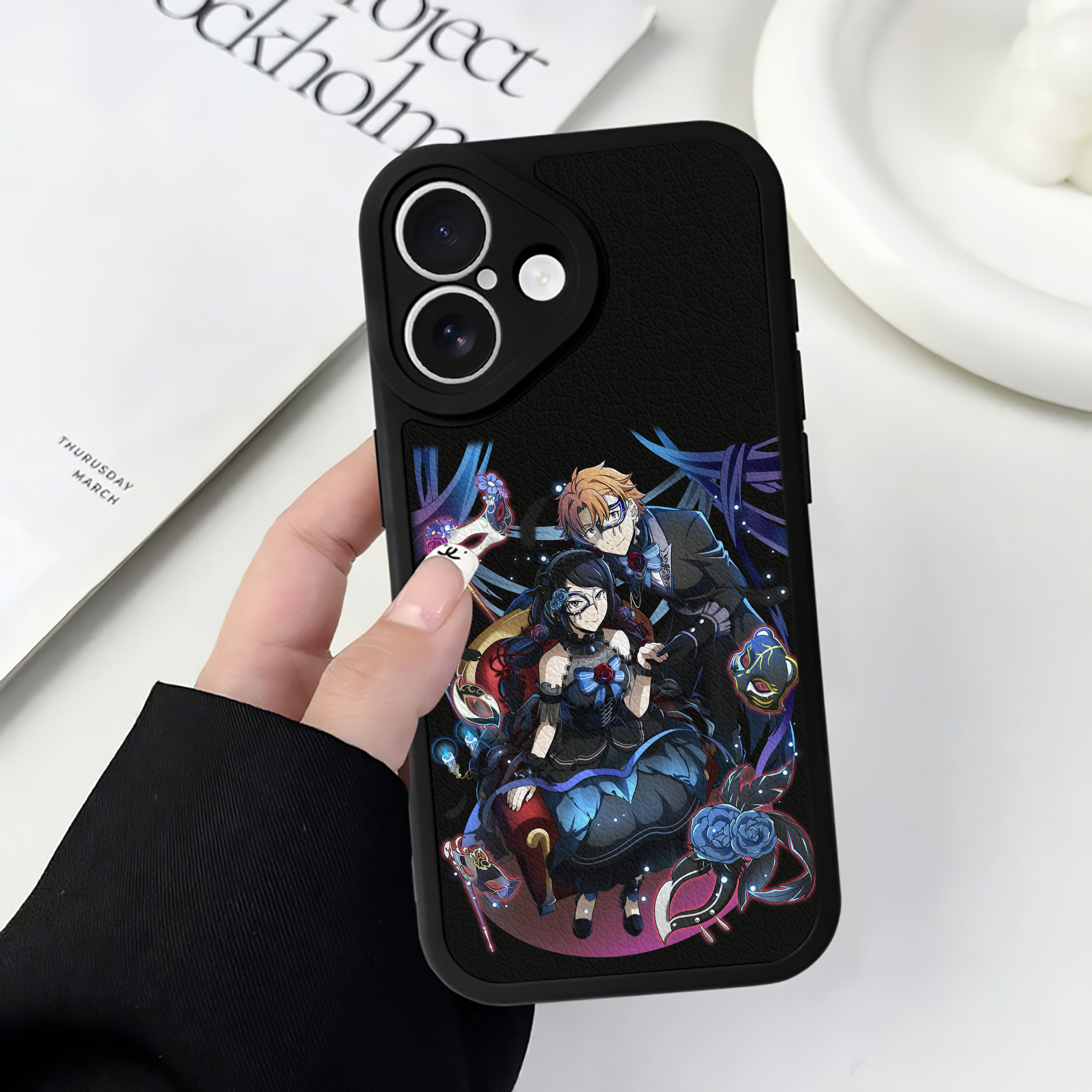 （画像用） 文豪ストレイドッグス Bungo Stray Dogs 【iPhone 16シリーズ対応】シリコンスマホケース（レザー調） 材質：シリコン